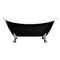 Castello Usa Daphne 69" Clawfoot Acrylic Freestanding Bathtub in Black W/ Chrome Feet CB-26-69-B-T-CH - alternate 1